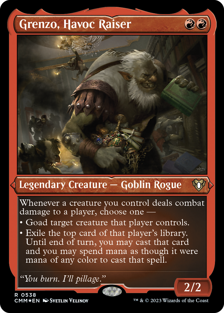 Image of Grenzo, Havoc Raiser (CMM-538) - Commander Masters Etched Foil