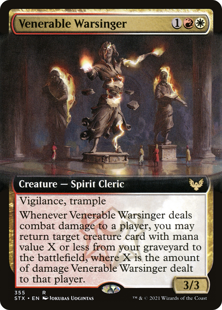 Image of Venerable Warsinger (STX-355) - Strixhaven: School of Mages: (Extended Art) Foil