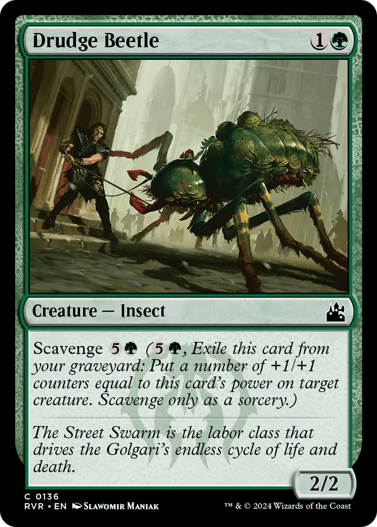 Image of Drudge Beetle (RVR-136) - Ravnica Remastered Foil