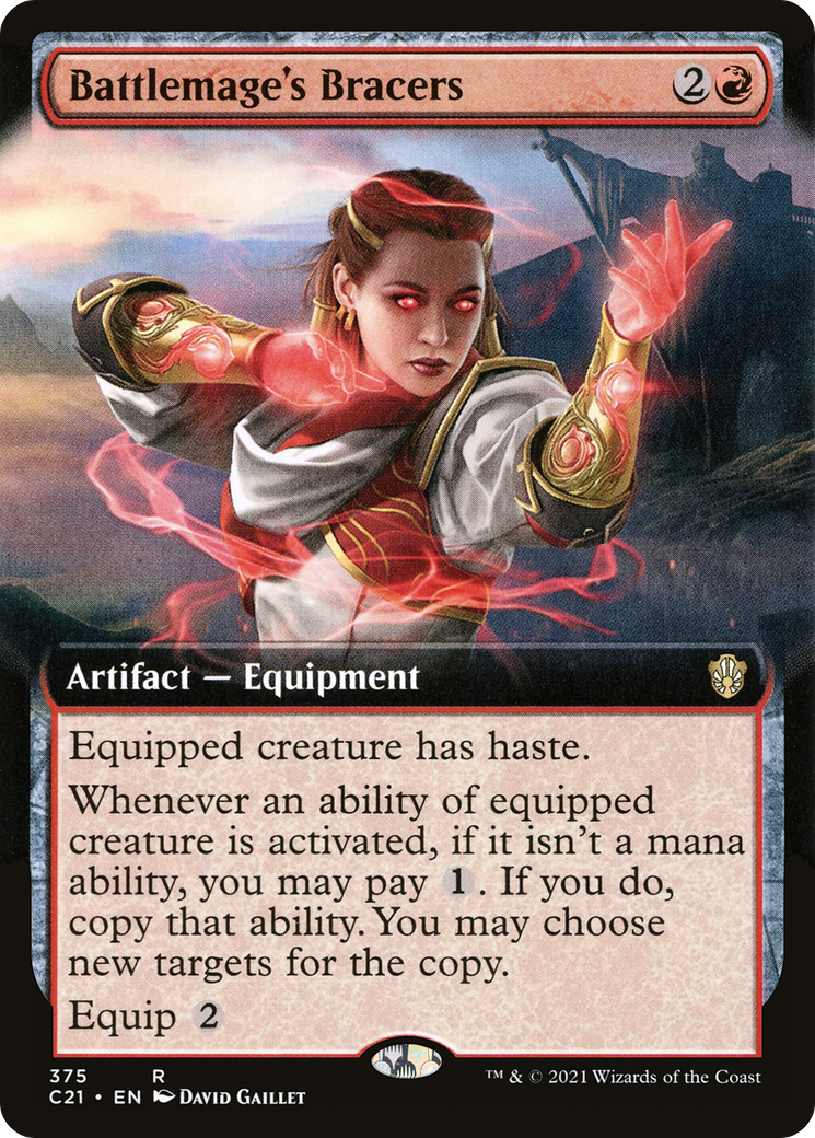 Image of Battlemage's Bracers (Extended Art) (C21-375) - Commander 2021: (Extended Art)