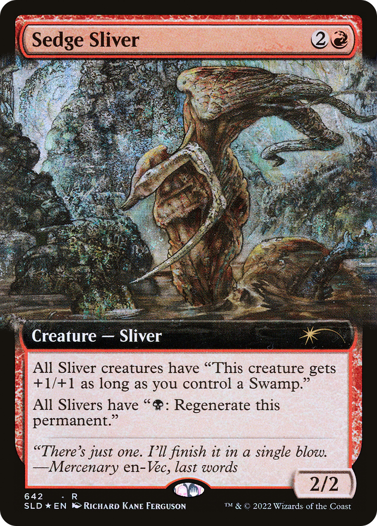 Image of Sedge Sliver (Extended Art) (SLD-642) - Secret Lair Drop: (Extended Art) Foil