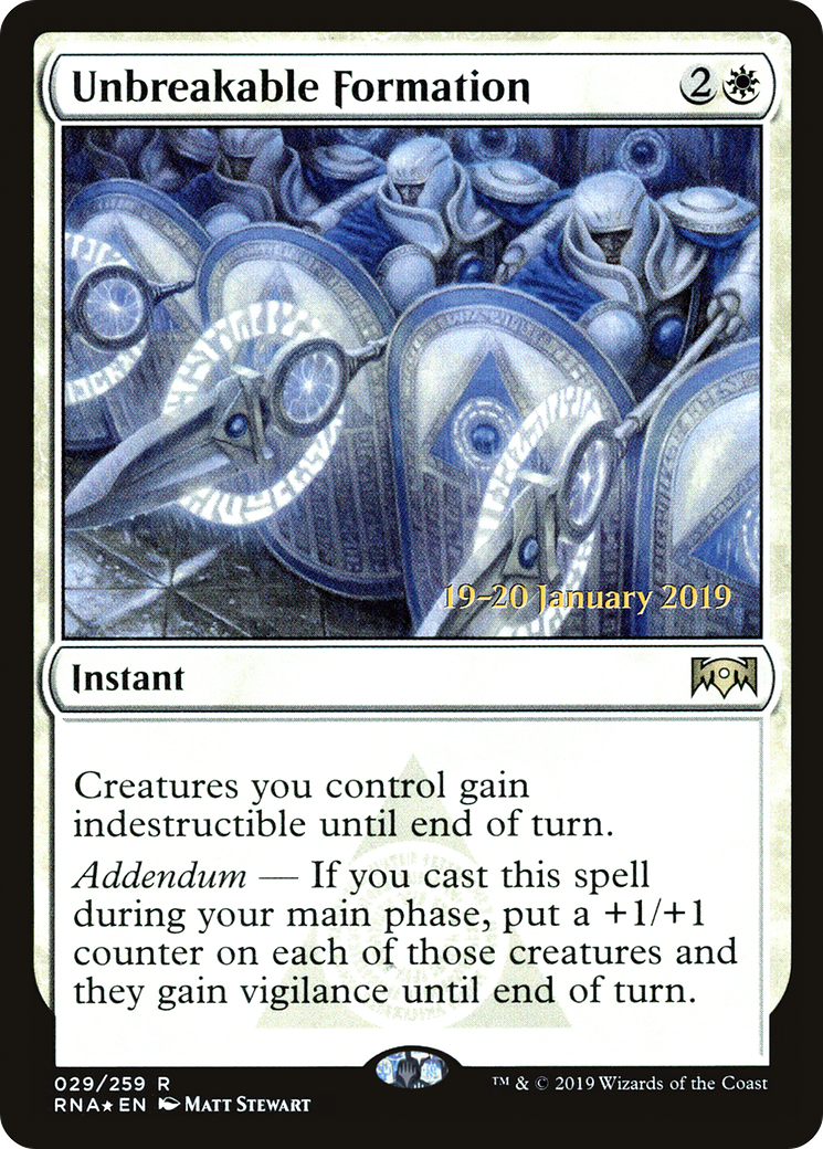 Image of Unbreakable Formation (PRE-29S) - Ravnica Allegiance Promos Foil
