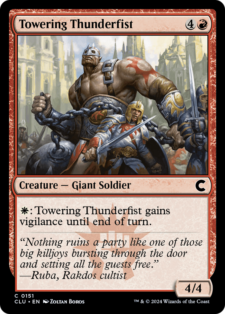 Image of Towering Thunderfist (CLU-151) - Ravnica: Clue Edition