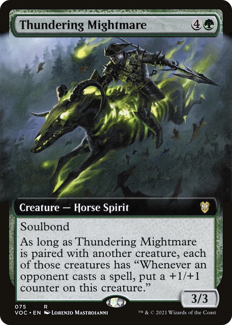 Image of Thundering Mightmare (Extended Art) (VOC-075) - Crimson Vow Commander: (Extended Art)