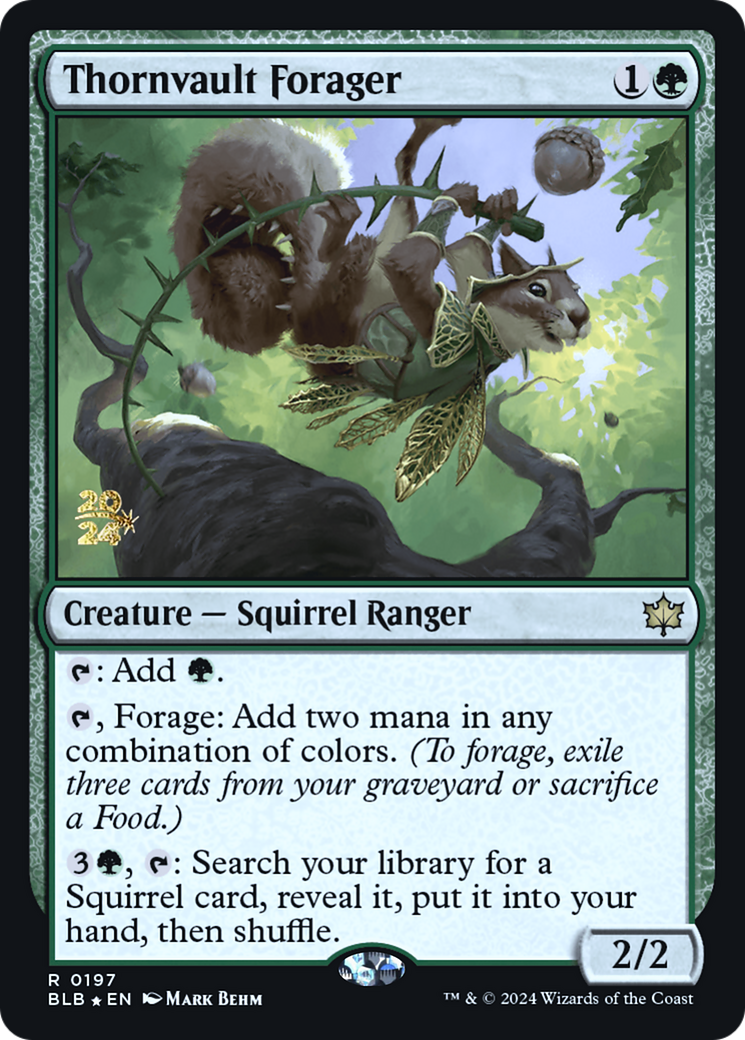 Image of Thornvault Forager (PRE-197) - Bloomburrow Promos Foil