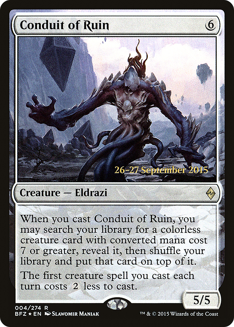 Image of Conduit of Ruin (PRE-04S) - Battle for Zendikar Promos Foil