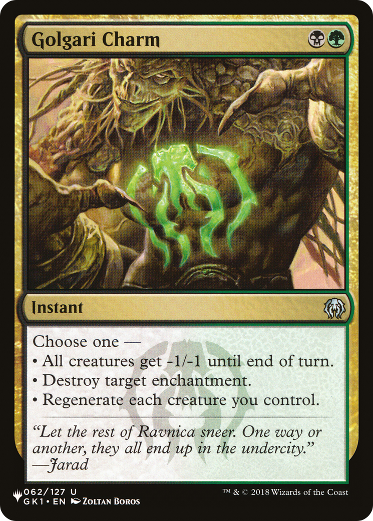 Image of Golgari Charm (LIST-GK1-62) - The List