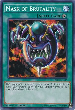 Image of Mask of Brutality (BP03-EN137) - Battle Pack 3: Monster League 1st Edition