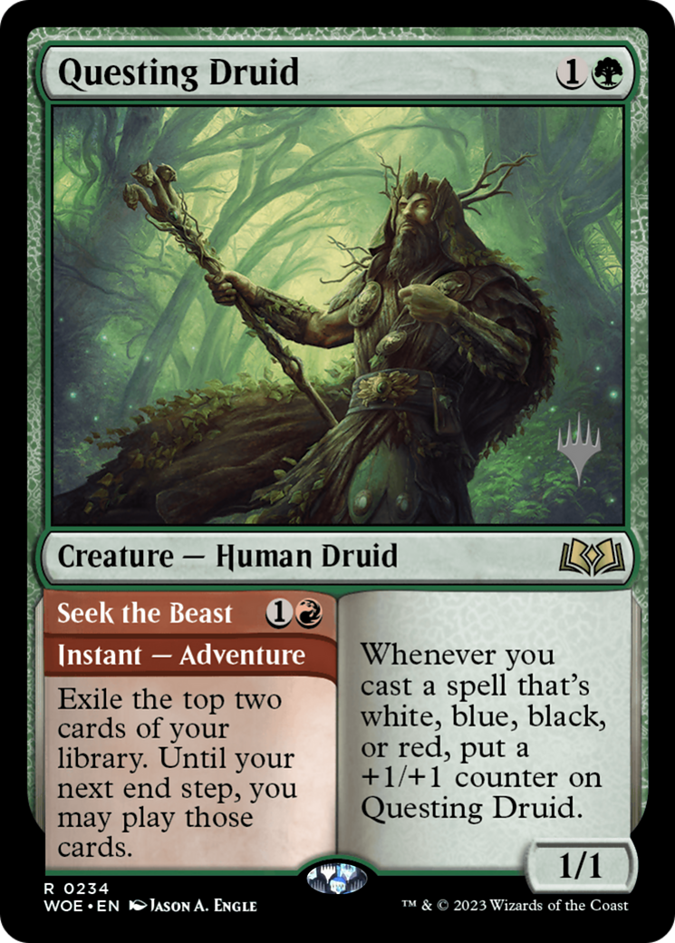 Image of Questing Druid (PPWOE-234) - Wilds of Eldraine Promos Foil