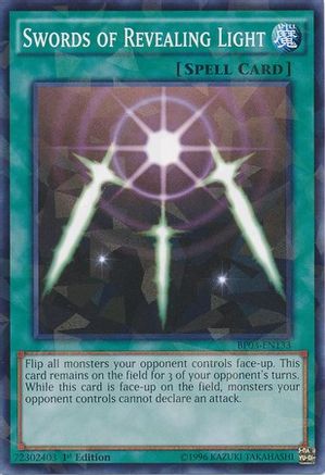 Image of Swords of Revealing Light (Shatterfoil) (BP03-EN133) - Battle Pack 3: Monster League 1st Edition