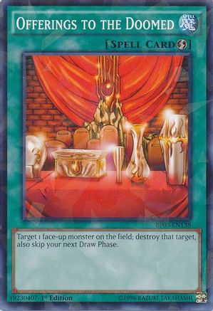 Image of Offerings to the Doomed (Shatterfoil) (BP03-EN138) - Battle Pack 3: Monster League 1st Edition