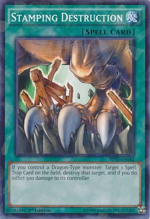 Image of Stamping Destruction (Shatterfoil) (BP03-EN142) - Battle Pack 3: Monster League 1st Edition