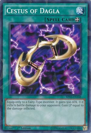 Image of Cestus of Dagla (Shatterfoil) (BP03-EN148) - Battle Pack 3: Monster League 1st Edition