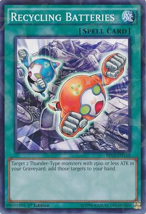 Image of Recycling Batteries (Shatterfoil) (BP03-EN158) - Battle Pack 3: Monster League 1st Edition