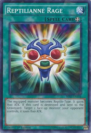 Image of Reptilianne Rage (Shatterfoil) (BP03-EN166) - Battle Pack 3: Monster League 1st Edition