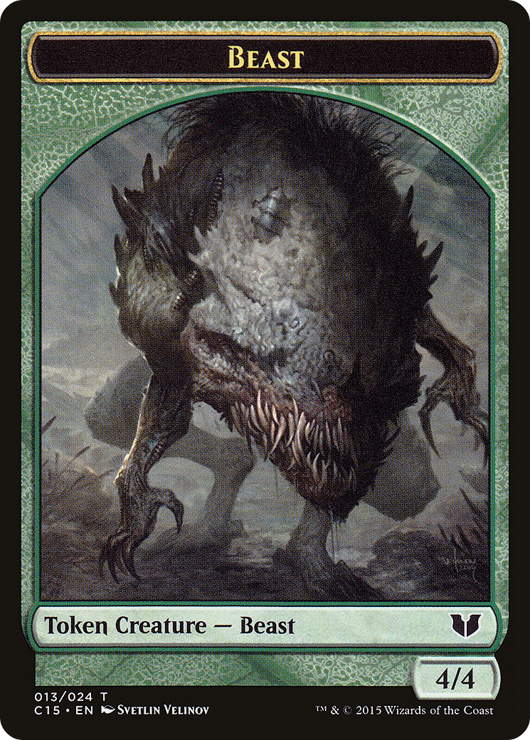 Image of Beast // Snake (017) Double-Sided Token (C15-013) - Commander 2015 Tokens