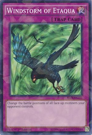 Image of Windstorm of Etaqua (Shatterfoil) (BP03-EN196) - Battle Pack 3: Monster League 1st Edition