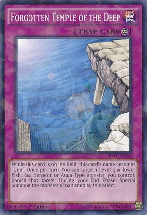 Image of Forgotten Temple of the Deep (Shatterfoil) (BP03-EN216) - Battle Pack 3: Monster League 1st Edition
