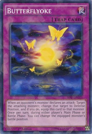 Image of Butterflyoke (Shatterfoil) (BP03-EN225) - Battle Pack 3: Monster League 1st Edition