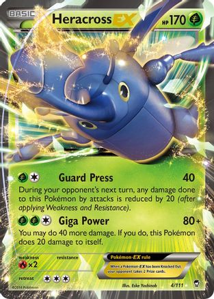 Image of Heracross EX 004/111  - Holofoil XY  Furious Fists - Ultra Rare