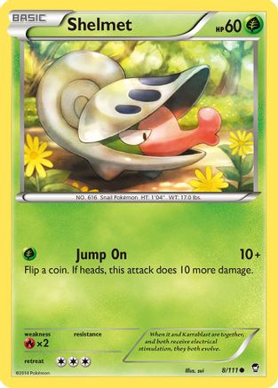 Image of Shelmet 008  - Reverse Holofoil XY  Furious Fists - Common