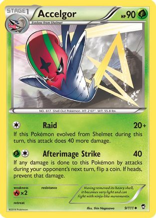 Image of Accelgor 009  - Reverse Holofoil XY  Furious Fists - Uncommon
