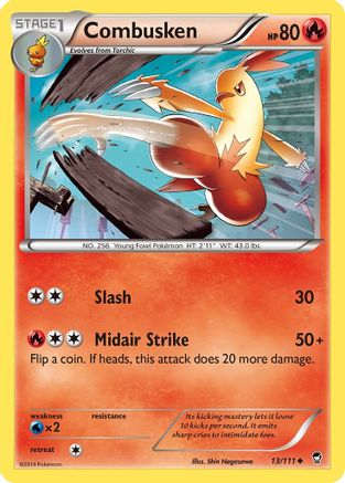 Image of Combusken 013  - Reverse Holofoil XY  Furious Fists - Uncommon