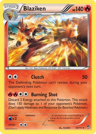 Image of Blaziken 014/111  - Reverse Holofoil XY  Furious Fists - Holo Rare