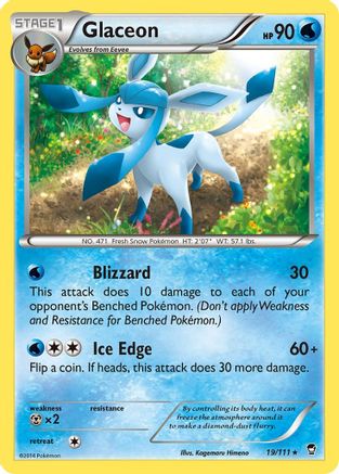 Image of Glaceon 019/111  XY  Furious Fists - Rare
