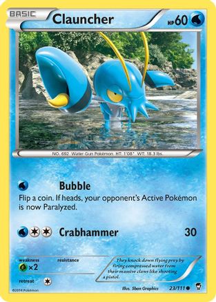 Image of Clauncher 023  XY  Furious Fists - Common