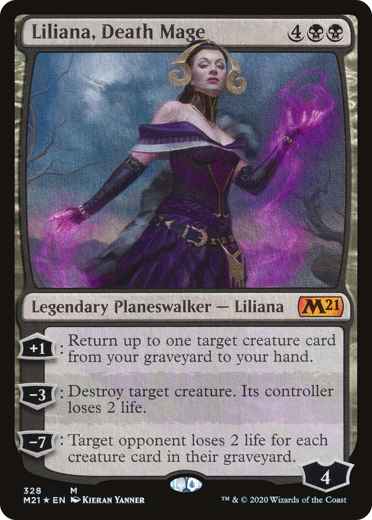 Image of Liliana, Death Mage (M21-328) - Core Set 2021 Foil