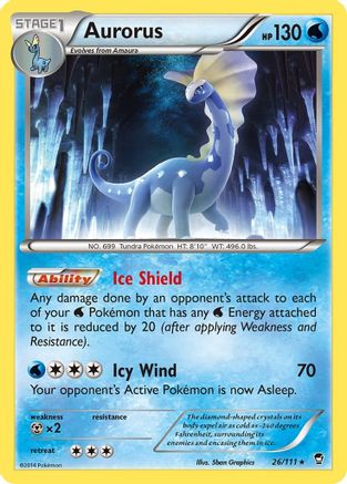 Image of Aurorus 026/111  XY  Furious Fists - Rare