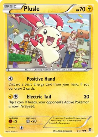 Image of Plusle 031/111  XY  Furious Fists - Common