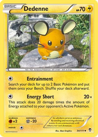 Image of Dedenne 034/111  - Reverse Holofoil XY  Furious Fists - Uncommon