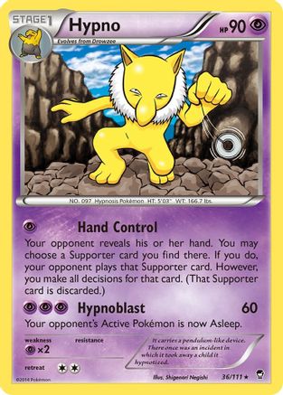 Image of Hypno 036  XY  Furious Fists - Rare