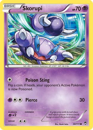 Image of Skorupi 038  - Reverse Holofoil XY  Furious Fists - Common