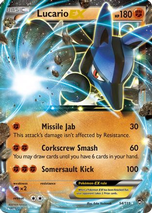 Image of Lucario EX 054/111  - Holofoil XY  Furious Fists - Ultra Rare