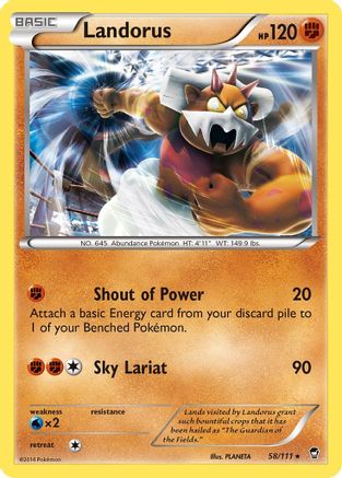 Image of Landorus 058/111  - Holofoil XY  Furious Fists - Holo Rare