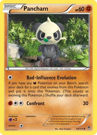 Image of Pancham (59) 059/111  - Reverse Holofoil XY  Furious Fists - Uncommon