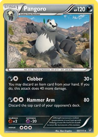Image of Pangoro 068  XY  Furious Fists - Rare