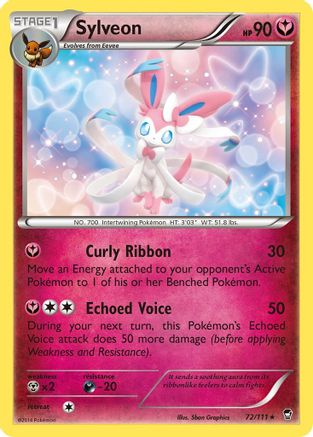 Image of Sylveon 072/111  - Reverse Holofoil XY  Furious Fists - Rare