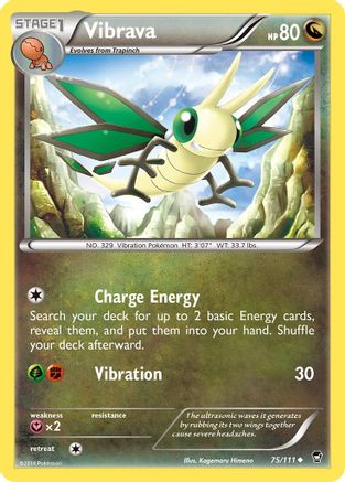 Image of Vibrava 075  - Reverse Holofoil XY  Furious Fists - Uncommon