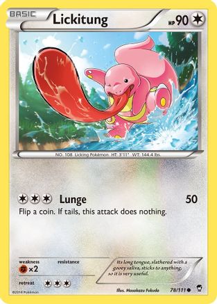 Image of Lickitung 078/111  XY  Furious Fists - Common