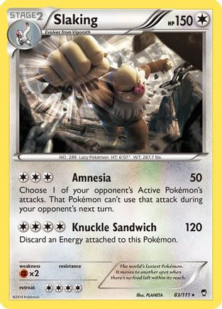 Image of Slaking 083/111  - Holofoil XY  Furious Fists - Holo Rare