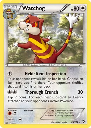 Image of Watchog 085  XY  Furious Fists - Uncommon