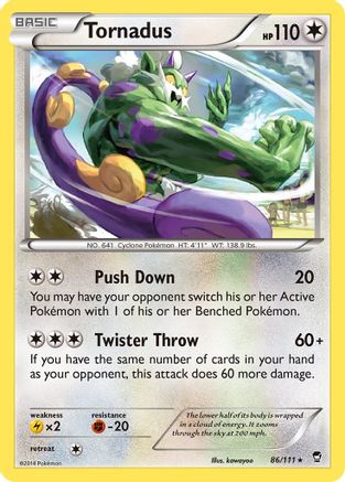 Image of Tornadus 086  XY  Furious Fists - Rare