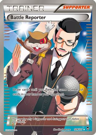 Image of Battle Reporter (109 Full Art) 109  - Holofoil XY  Furious Fists - Ultra Rare