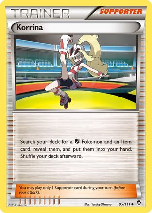 Image of Korrina 095/111  - Reverse Holofoil XY  Furious Fists - Uncommon