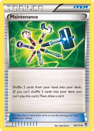 Image of Maintenance 096  - Reverse Holofoil XY  Furious Fists - Uncommon