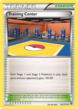 Image of Training Center 102  - Reverse Holofoil XY  Furious Fists - Uncommon